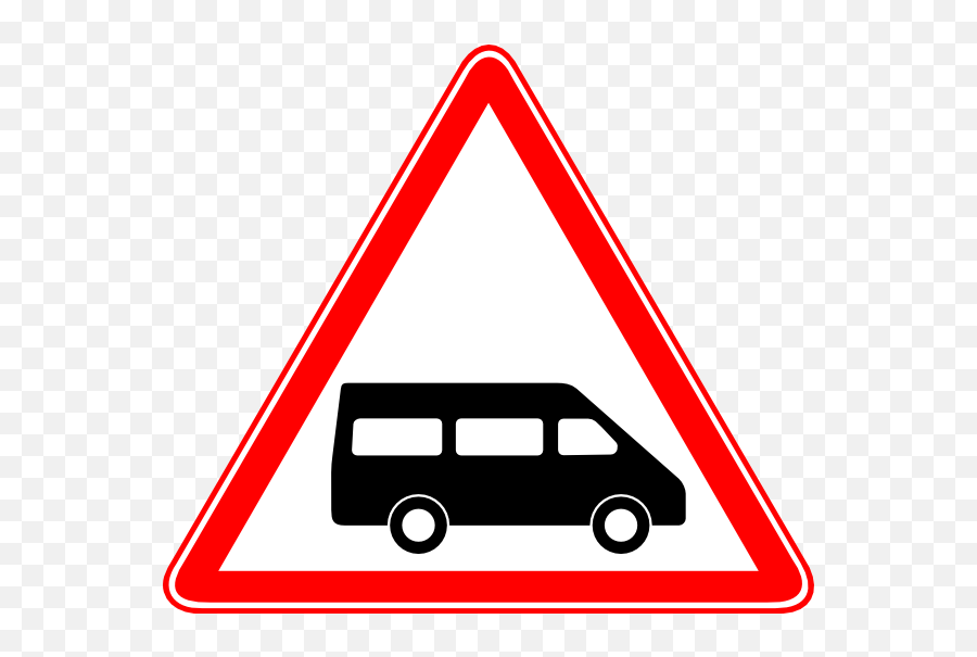 Hazard Sign Clip Art - Vector Clip Art Online Van Road Sign Png,Hazard Sign Png