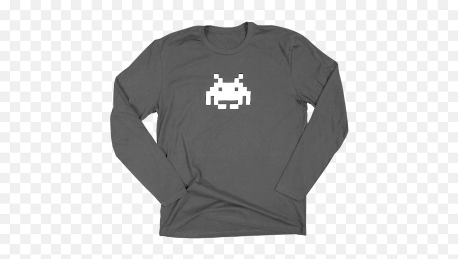 Space Invaders Long Sleeve Tee U2014 16 - Bit Bararcade Space Invaders Png,Space Invaders Png