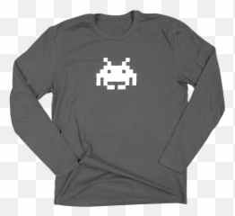 Space Invaders Long Sleeve Tee U2014 16 - Bit BarArcade Space Invaders png