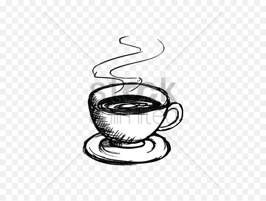 Coffee Line Drawing Free Download - Cup Of Tea Drawing Easy Png,Coffee Steam Png