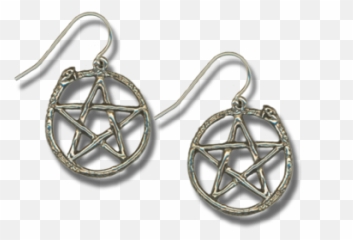 Serpent Pentacle Earrings - png