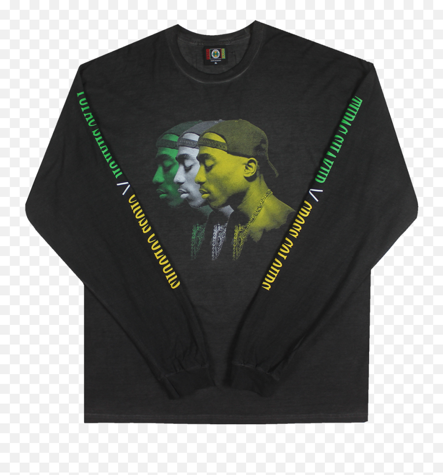 Cross Colours Tupac Transparent Long Sleeve T Shirt - Vintage Black Png,Vintage Transparent