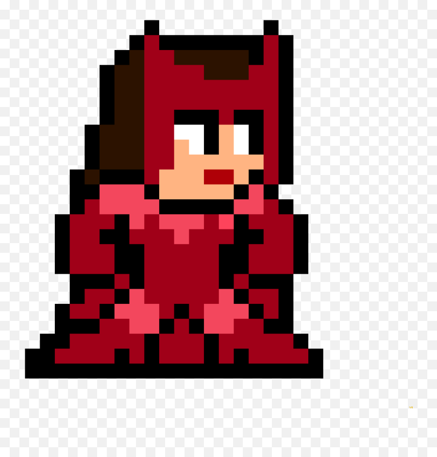 X - Men Scarlet Witchmega Man By Roadblocktron On Newgrounds Pixel Art Mortal Kombat Scorpion Png,Scarlet Witch Png