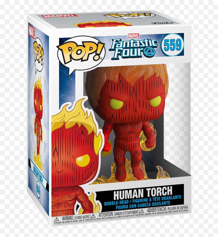 Pop Fantastic Four Human Torch Vinyl - Pop Human Torch Png,Human Torch Png