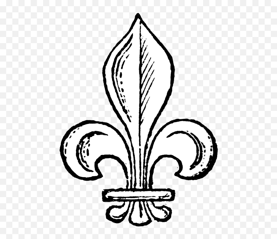 Hand Drawn Fleur De - Fleur De Lis Clip Art Png,Fleur De Lis Png