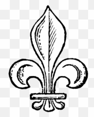 Hand Drawn Fleur De - Fleur De Lis Clip Art Png,Fleur De Lis Png