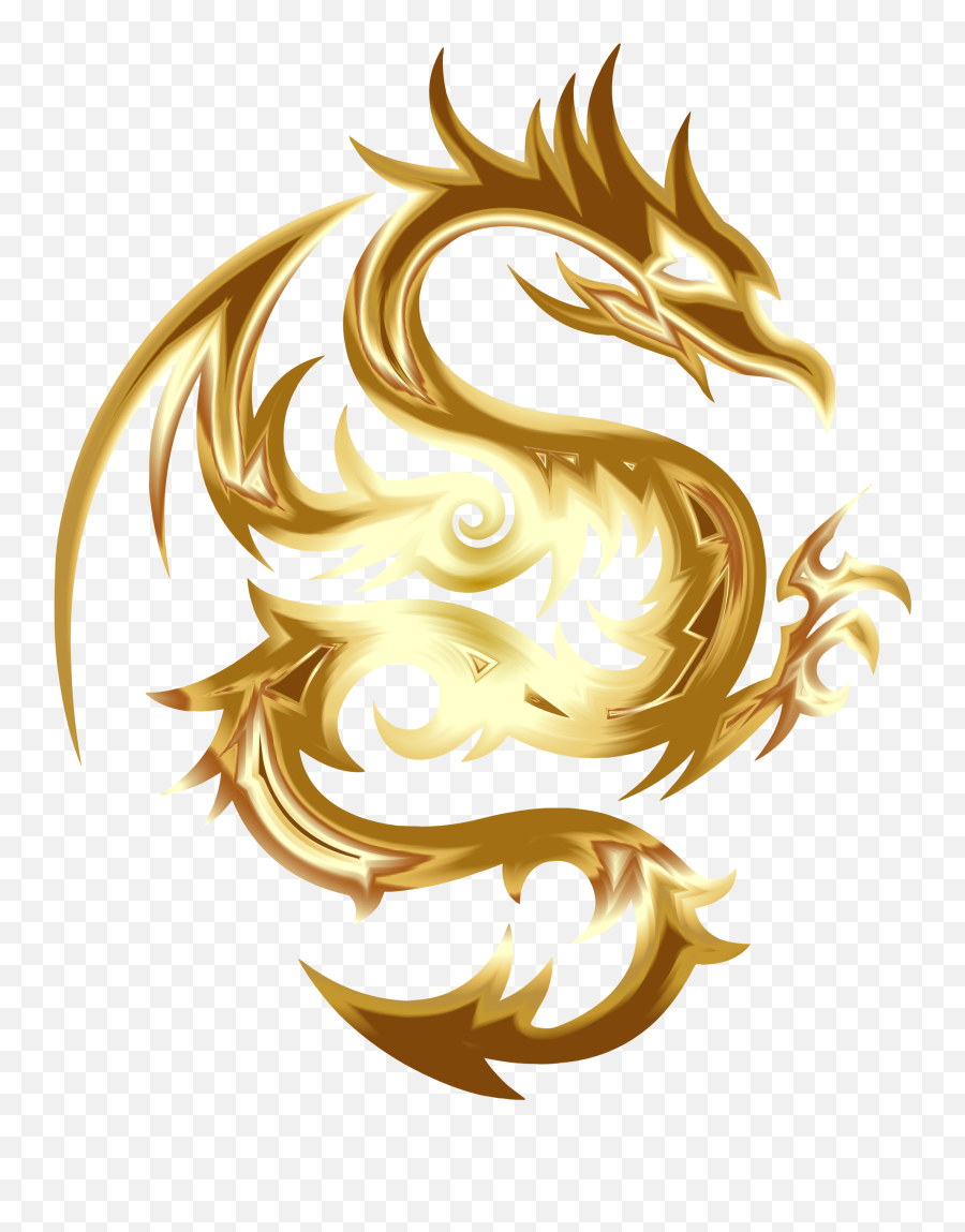 Dragon Clipart No Background - Golden Dragon Logo Png,Dragon Transparent