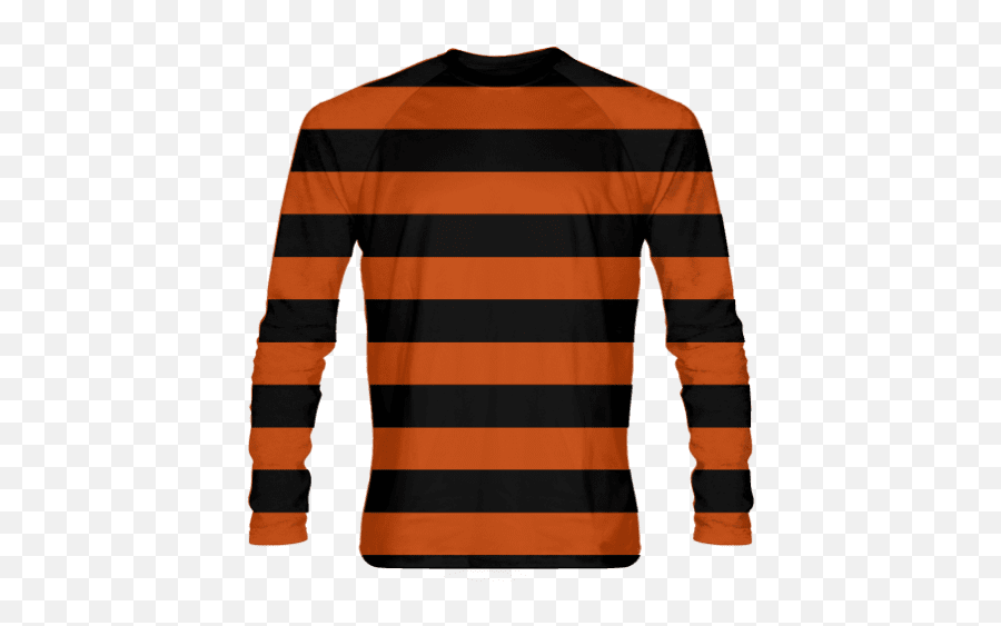 Orange And Black Striped Long Sleeve Shirt - Orange And Black Striped Shirt Png,Long Sleeve Shirt Png