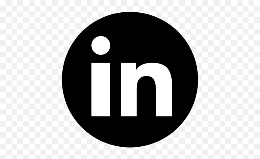 Linkedin Logo Png Negro Clipart - Free Black Round Social Media Png,Negro De Whatsapp Png