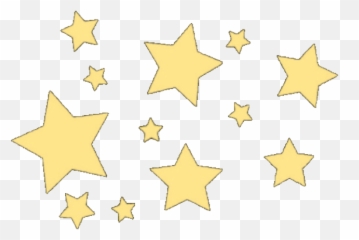 Kawaii Cute Yellow Pastel Stars Sticker - Transparent png