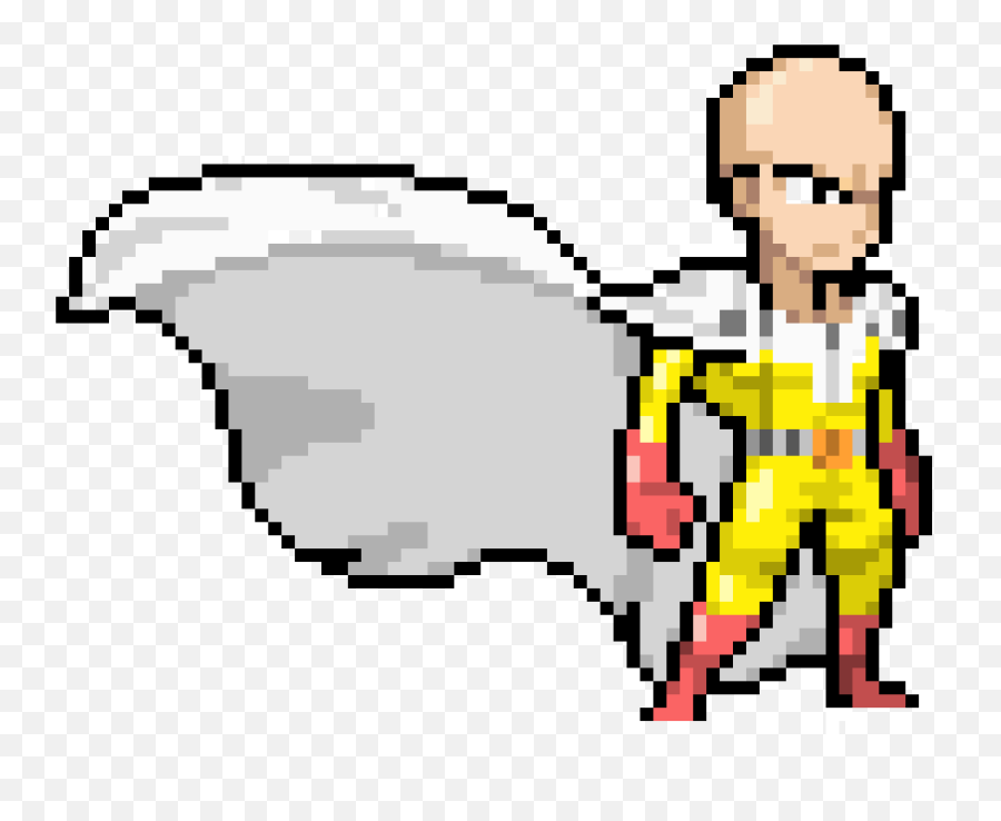 Saitama Pixel Art Maker - Saitama Minecraft Pixel Art Png,Saitama Png