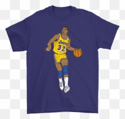 Nba Basketball Magic Johnson Cartoon Shirt Shirts - Disney Star Wars Shirts Png,Magic Johnson Png