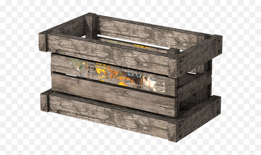 Wooden Crate Side View Transparent Png - Wooden Crate Transparent Background,Crate Png