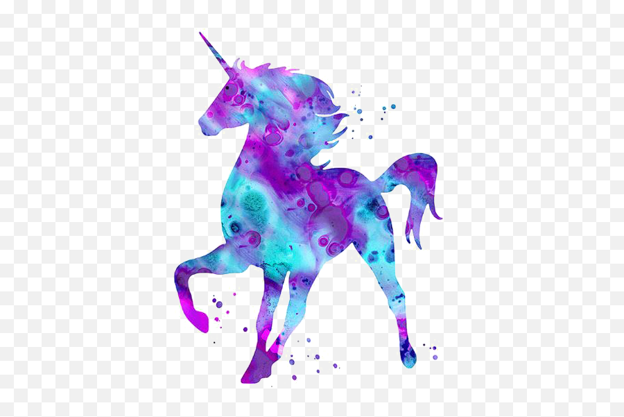 Unicorn Transparent Background Png - Pink Blue And Purple Unicorn,Transparent Unicorn