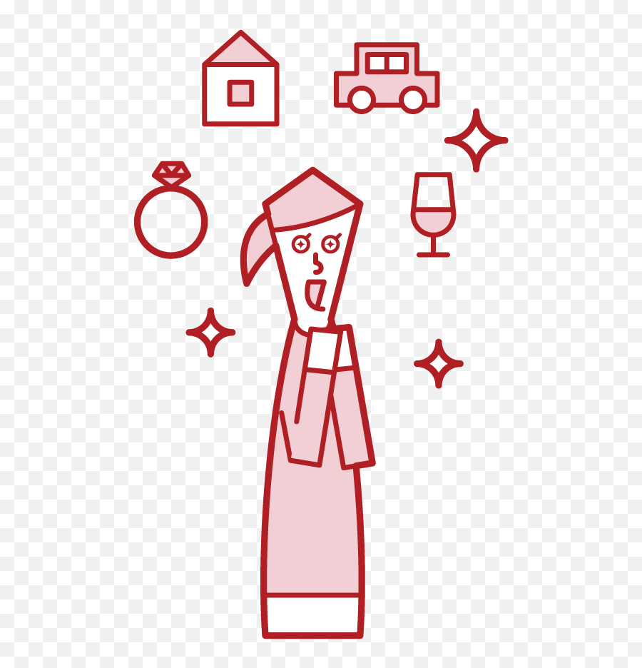 Illustration Of Desire And Greed Woman Free - Dot Png,Greed Icon