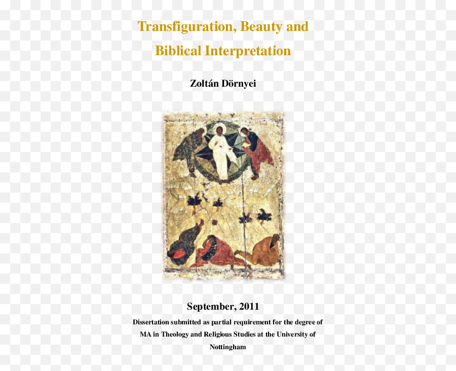 Pdf Transfiguration Beauty And Biblical Interpretation - Transfiguration Of Jesus Png,Wedding At Cana Icon Orthodox