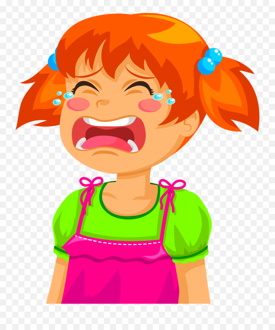 Girl Crying Png Transparent - Cartoon Kid Crying Png,Michael Jordan Crying Png