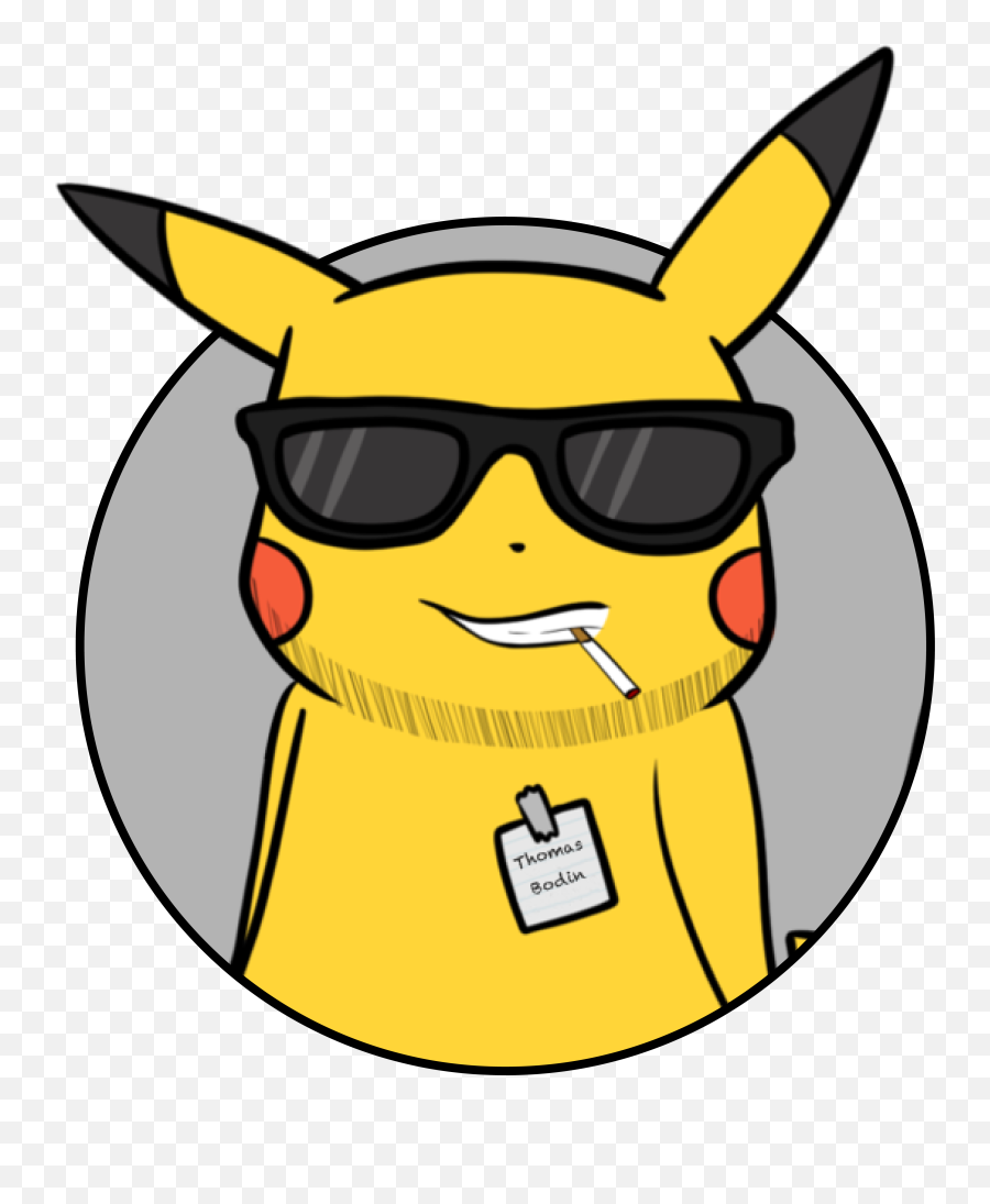 Download Hd Thomas Bodin - Pikachu Swag Transparent Png Pikachu Swag Png,Swag Png