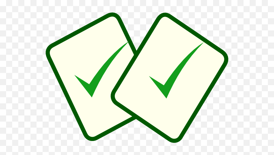 Cards With Checks Clip Art - Vector Clip Art Vertical Png,Windows Green Check Mark Icon