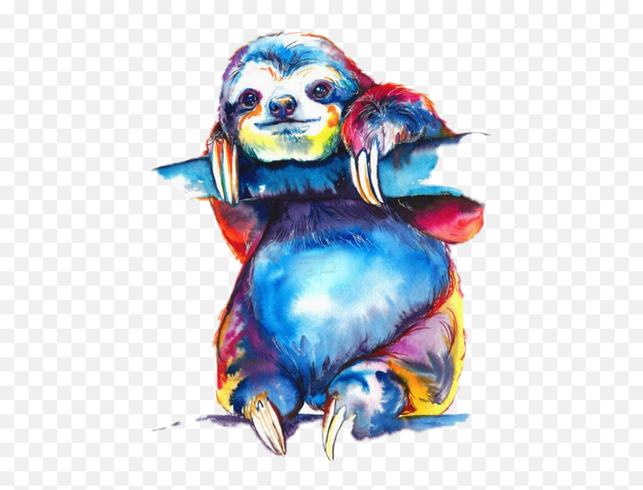Download Colorful Sloth Png Image With No Background - Sloth Painting Colorful,Sloth Png