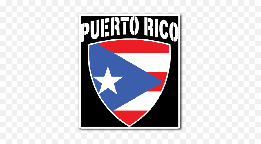 Puerto Rico Pride Vinyl Sticker - Crest Png,Puerto Rico Flag Png