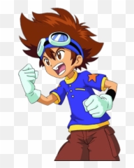 Tai Kamiya Fist Up Transparent Png - Tai Kamiya,Digimon Png