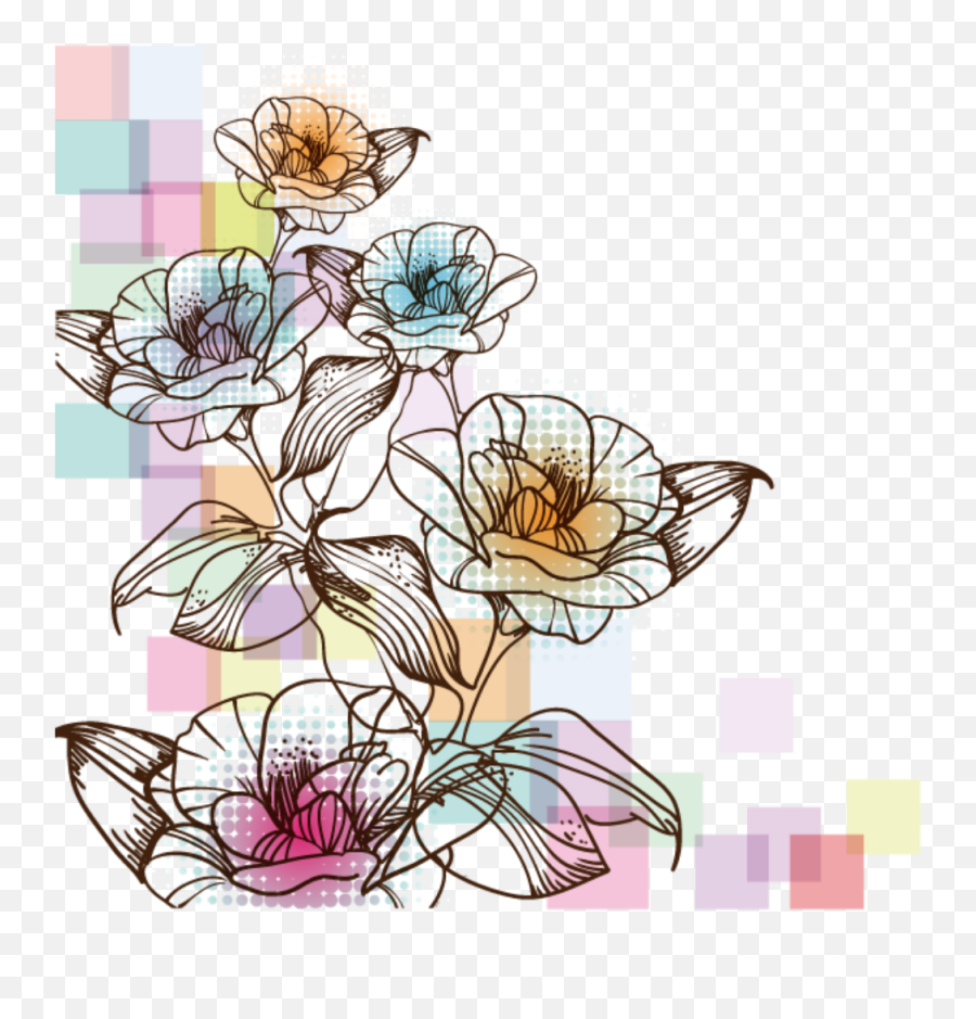 Ftestickers - Flower Abstract Png,Flower Illustration Png