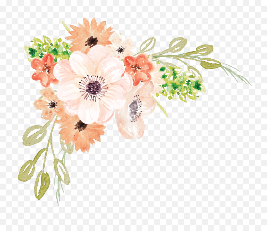 Watercolor Painting Flower - Watercolor Flowers Png Download Bouquet,Wild Flowers Png