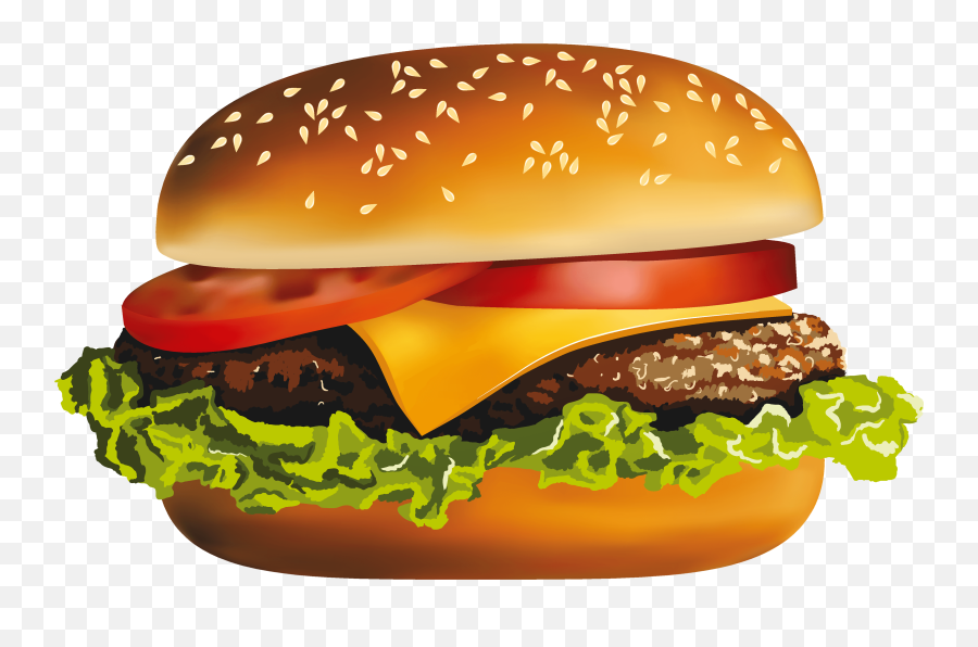 Hamburger Png Image With No - Clipart Of A Hamburger,Hamburger Png