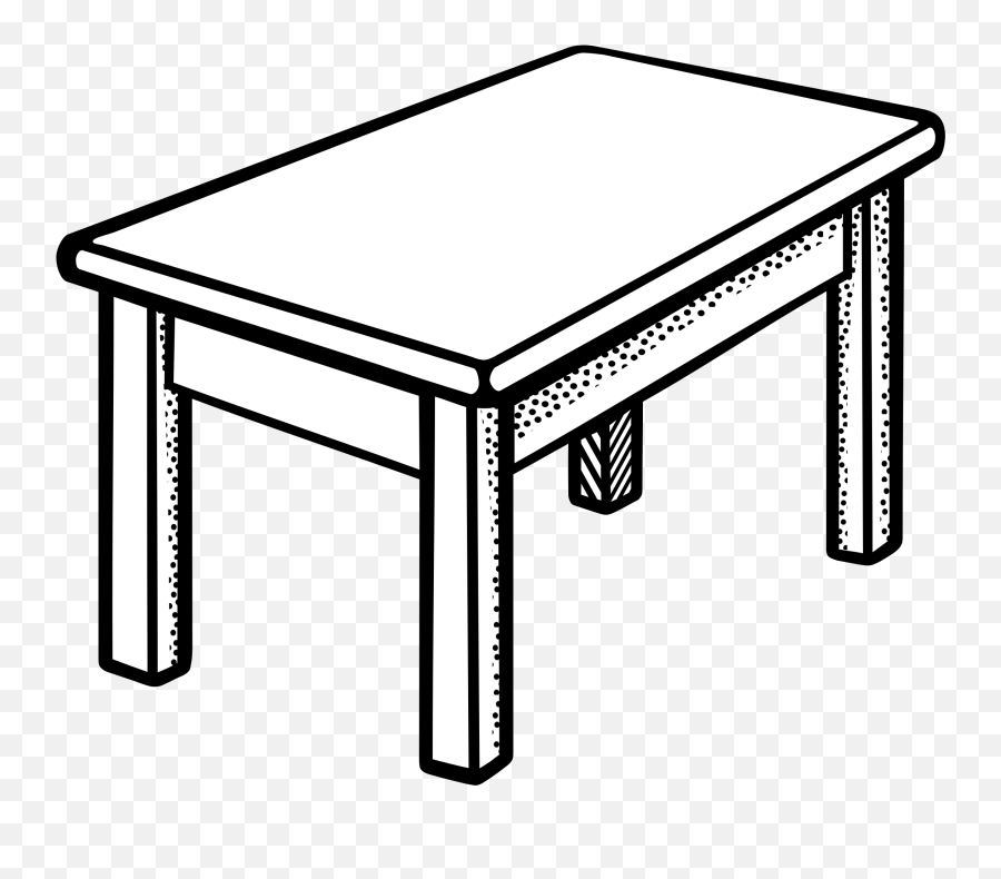 Library Of School Table Image Royalty Free Download Png - Table Black And White,School Desk Png