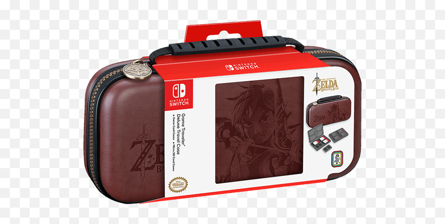 Nintendo Switch Zelda Game Traveller Deluxe Case - Brown Switch Brown Zelda Case Png,Zelda Transparent