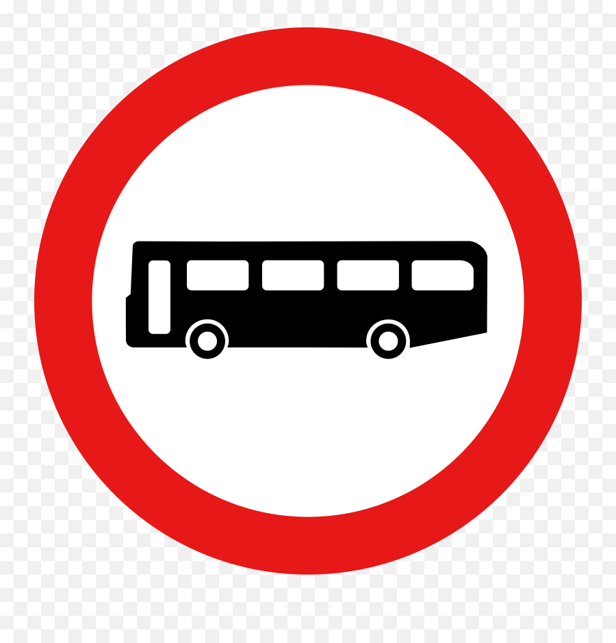 Free Clipart Roadsign No Buses Anonymous - Bus Stop Sign Clipart Png,Road Clipart Transparent
