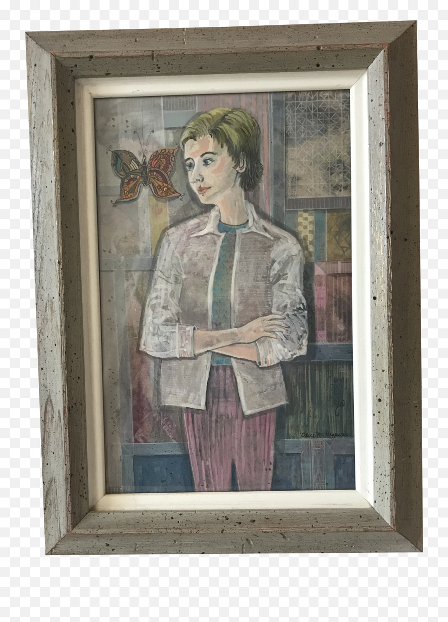 1960s Portrait Of A Lady Resembling Hillary Clinton - Painting Png,Hillary Face Png