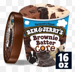 Brownie Batter Core Ice Cream Pint - Brownie Ben And Ice Cream Png,Brownie Png