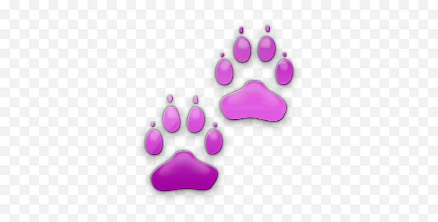 Download Neon Clipart Dog Paw - Purple Dog Paw Prints Png Purple Paw Print Emoji,Paw Prints Png