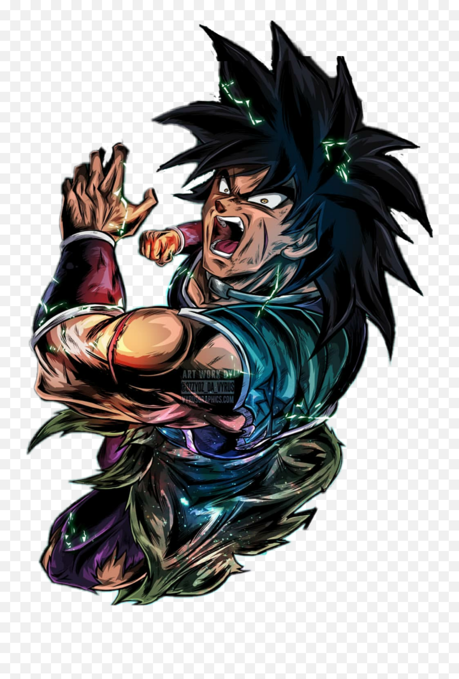 Broly Dragonball Supreme Sticker By Bart - Vyrus Graphics Png,Broly Png