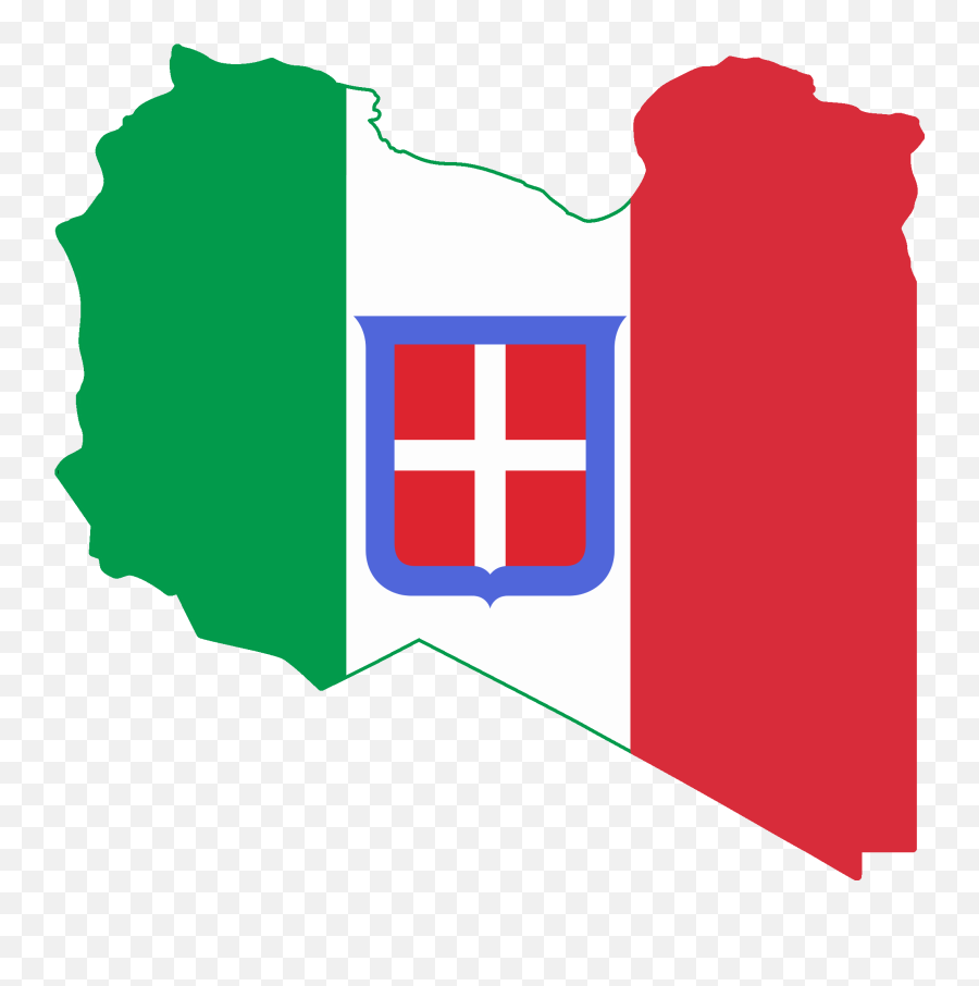 1911 - Flag Map Of Libya Png,Italian Flag Png
