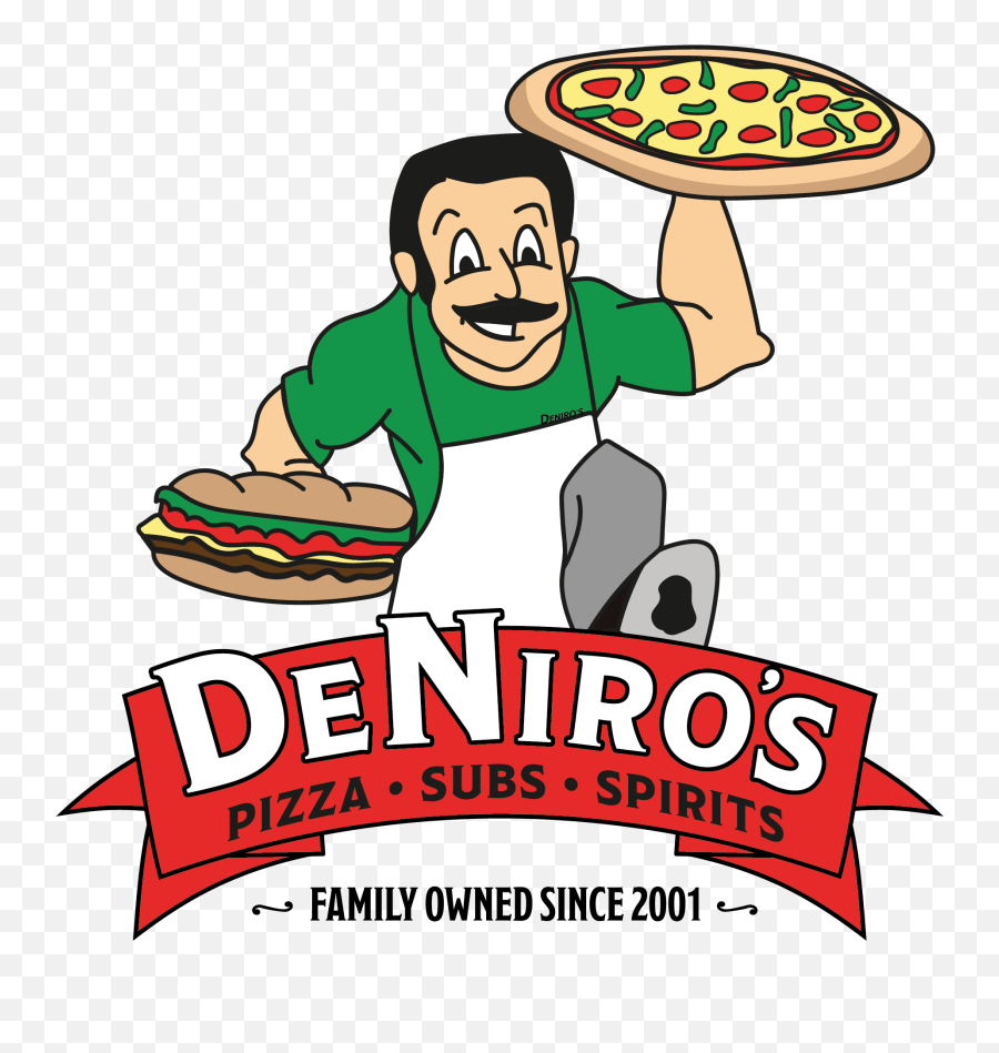 Deniros Pizza - De Pizza Png,Cartoon Pizza Logo