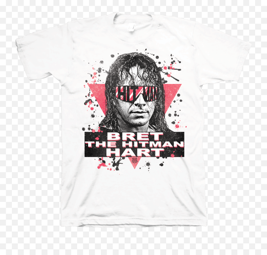 Download Bret Hart Wwf Old School Wrestling T - Shirt Shirt Or Bret The Hitman Hart Shirt Png,Bret Hart Png
