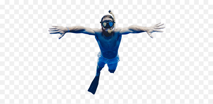 Download Man Snorkeling Underwater Png - Underwater Man Png,Underwater Png