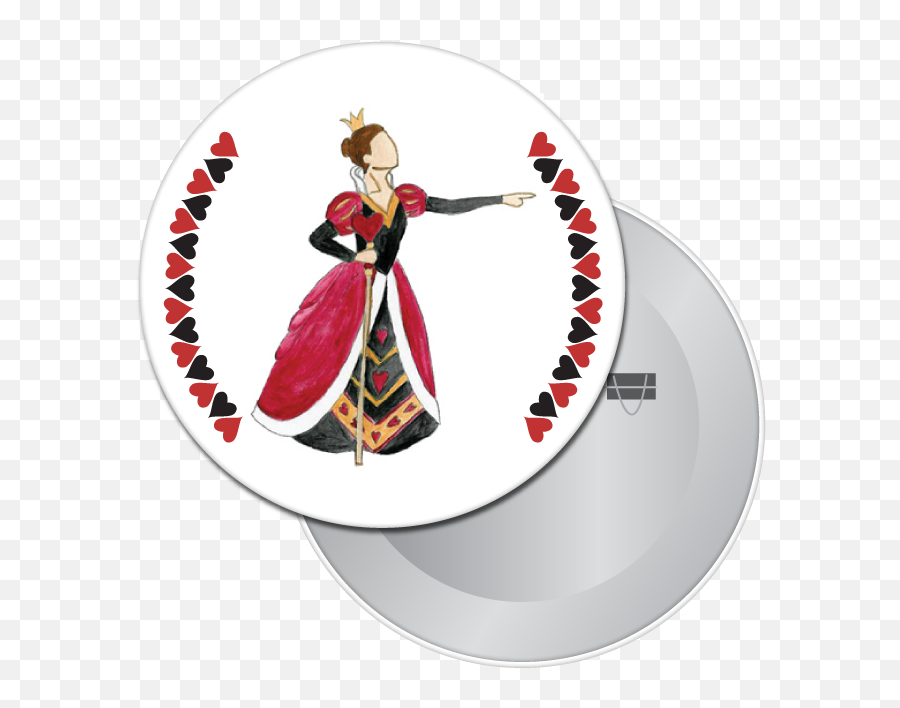 Queen Of Hearts Button Magnet - Traditional Png,Queen Of Hearts Card Png