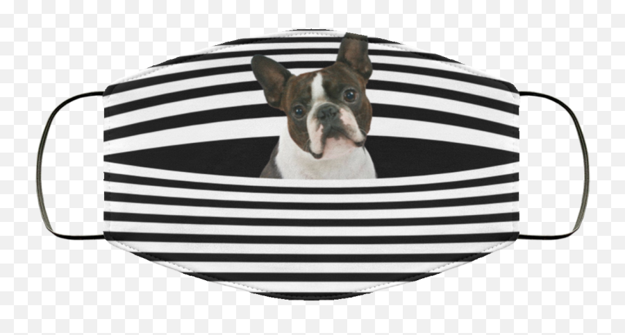 Boston Terrier Stripes Face Mask - Boston Terrier Face Mask Png,Boston Terrier Png
