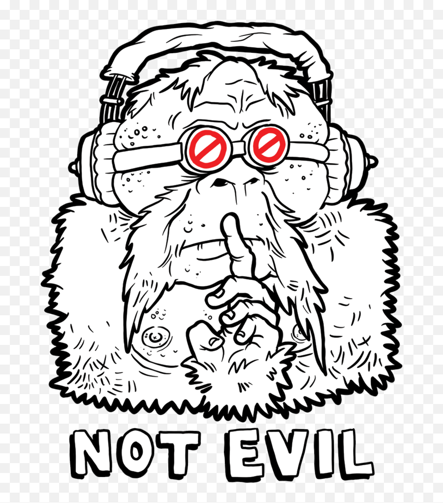 Not Evil Png Beard And Glasses Logo