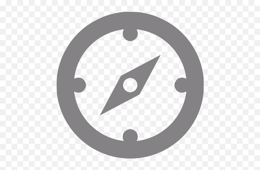 Gray Compass Icon - Compass Icon Black Transparent Png,Compass Icon