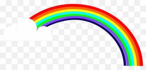 Rainbow Cloud Png Transparent Background Clipart - Full Size