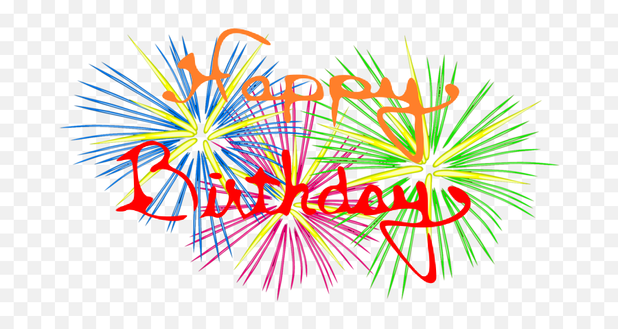 Bday And Fireworks - Happy Birthday Firework Png,Firework Png