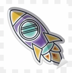 Sticker Rocket Draw Icon Spaceship Aircraft Start Up And Png