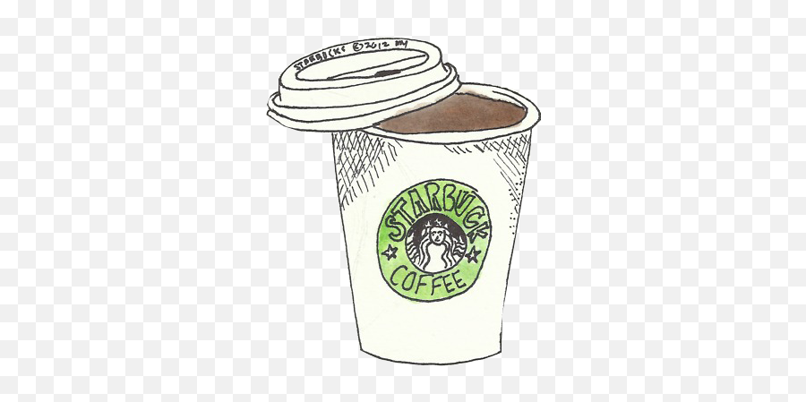 Starbucks Tumblr Drawing - Starbucks Coffee Cartoon Transparent Png,Starbucks Coffee Transparent