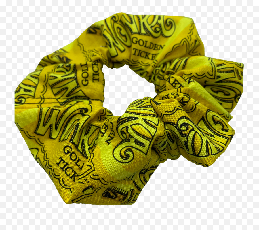 Yellow Ticket Hair Scrunchie - Scarf Png,Scrunchie Png