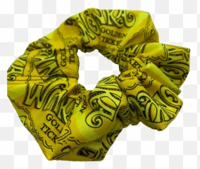 Yellow Ticket Hair Scrunchie - Scarf Png,Scrunchie Png